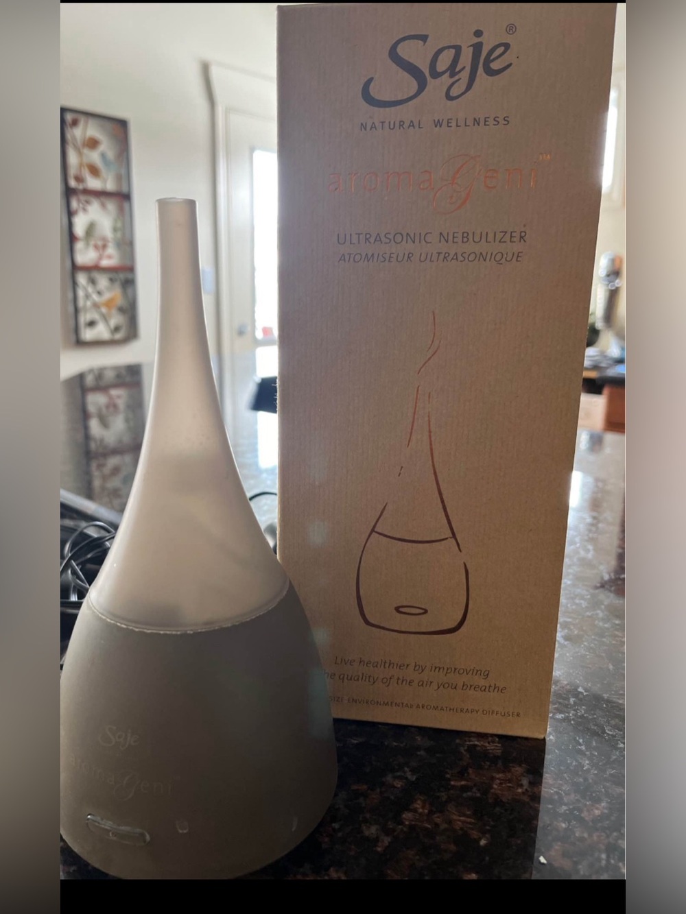 Saje aromaGenie™ Ultrasonic Nebulizer Good Used Condition + Original Packaging